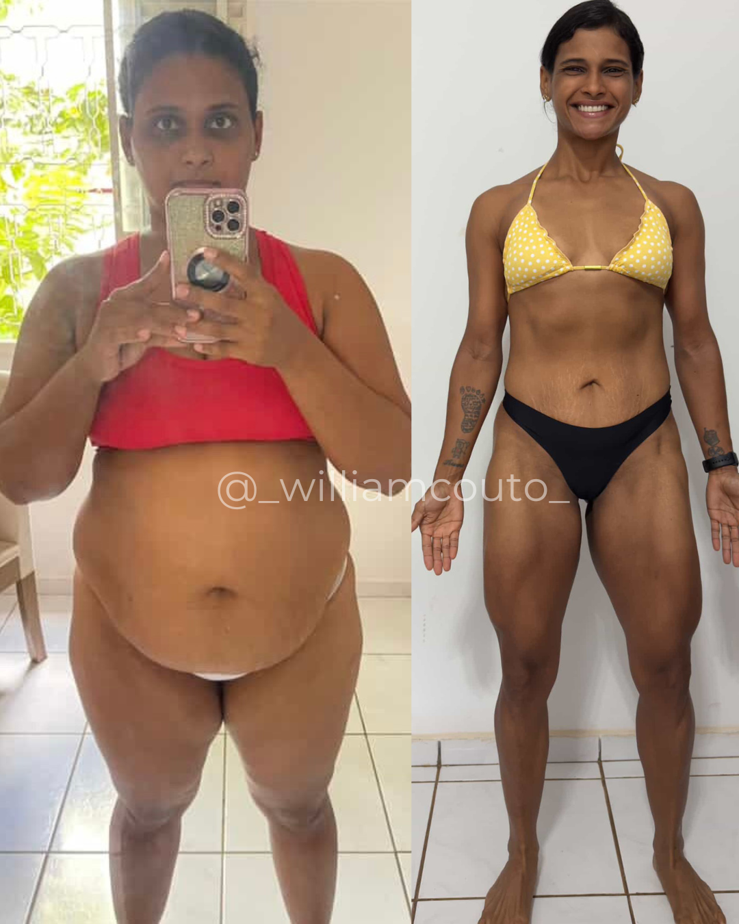 Antes e depois de Luana